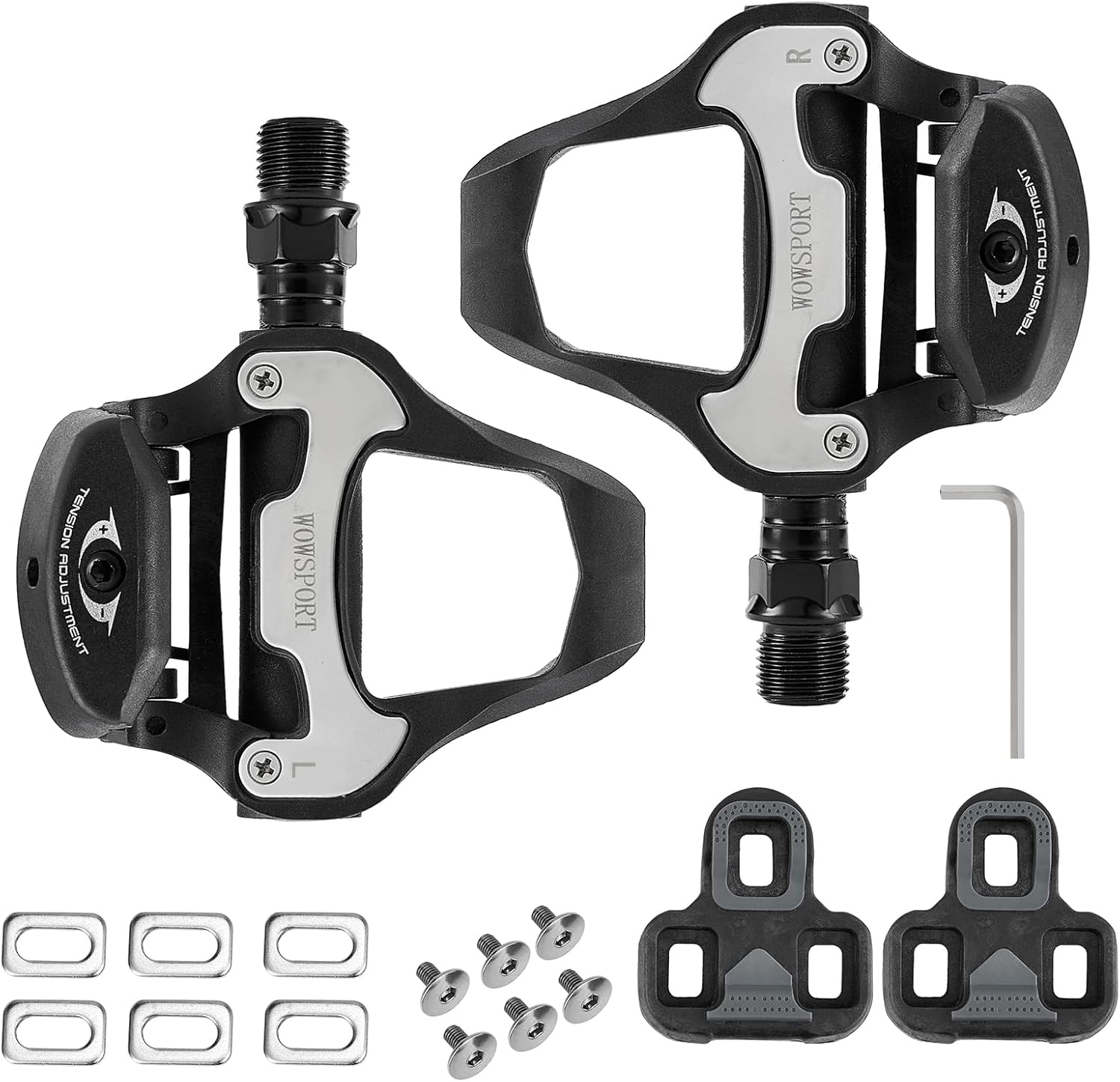 WOWSPORT Road Bike Carbon Fiber Pedals